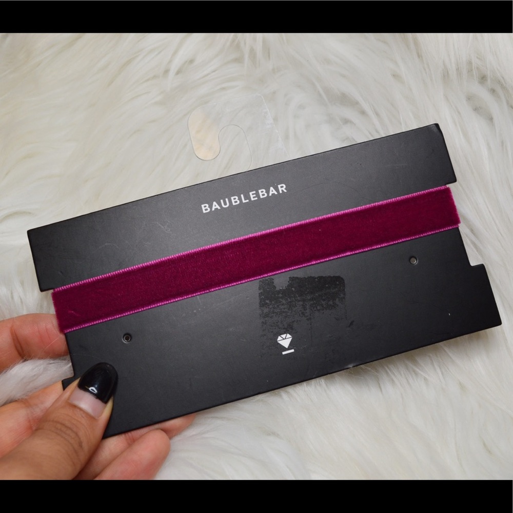 BAUBLEBAR NWOT Red / Fuchsia Velvet Choker ✨🔮