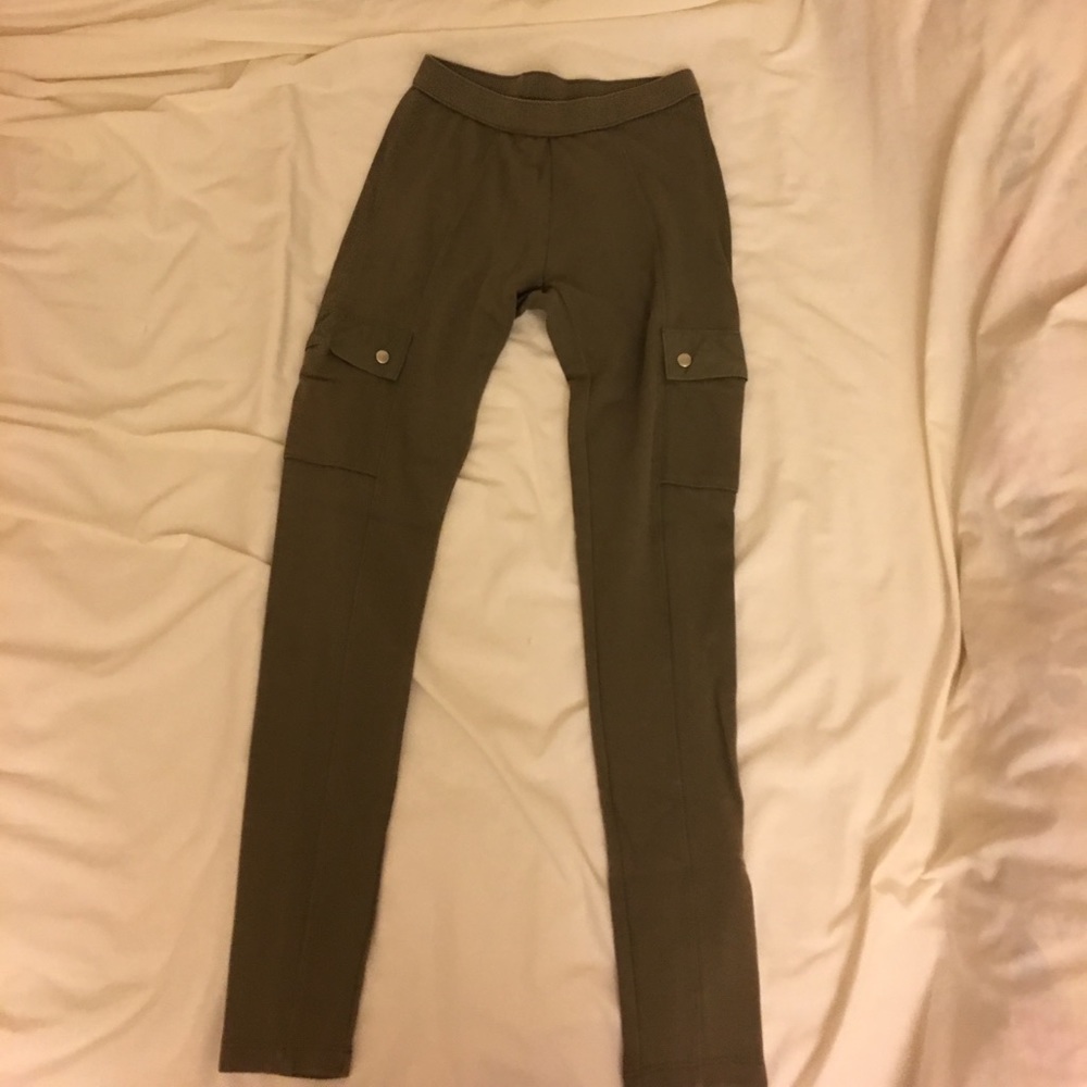 Army green jeggings
