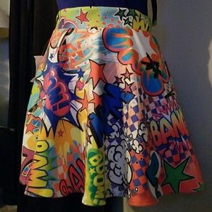 Graffiti skater skirt