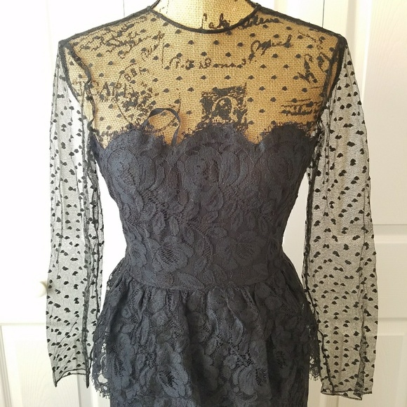 Vintage Joan Leslie by Kasper black lace dress - Picture 2 of 6