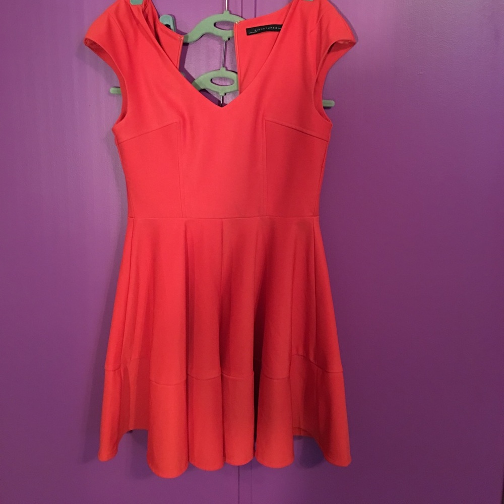 Orange A-line Dress
