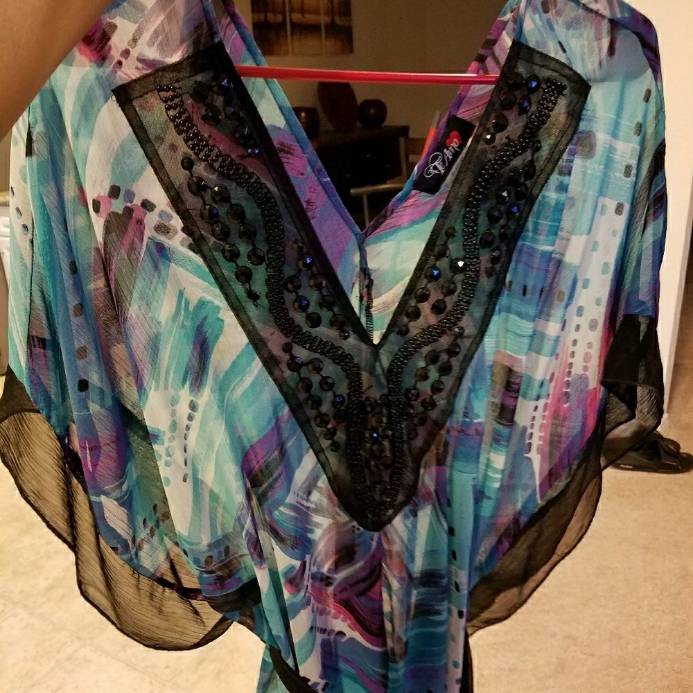 Sheer Belted Blouse - Sears