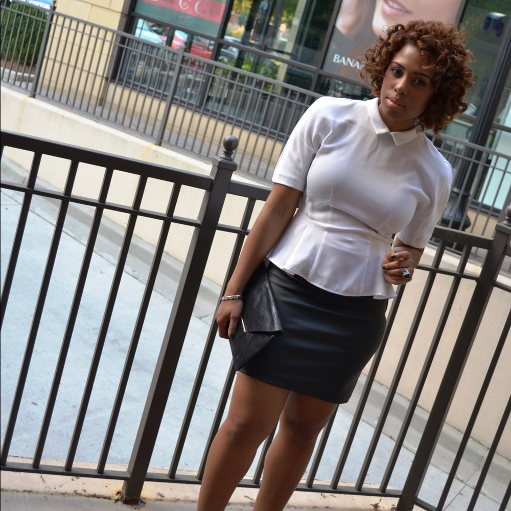 Forever 21 Black Faux Leather Skirt