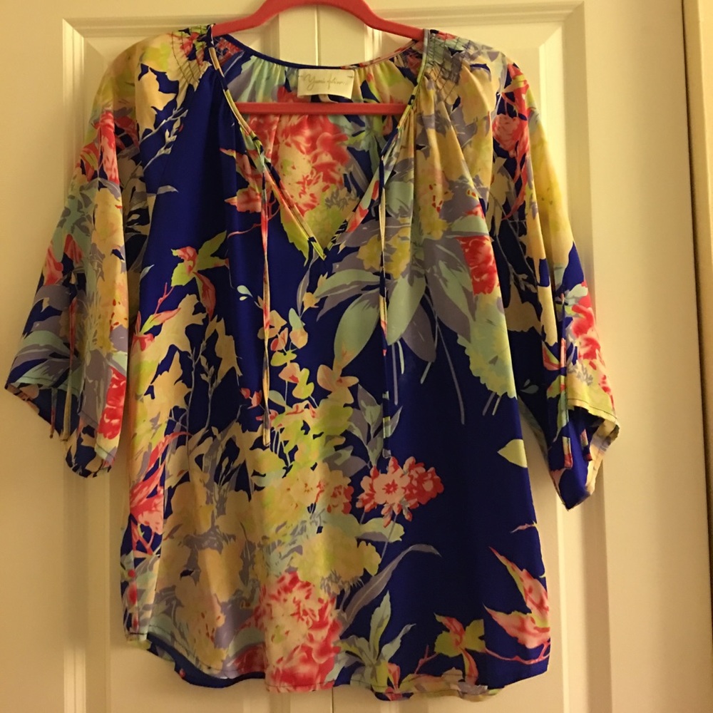 Yumi Kim silk floral blouse XS
