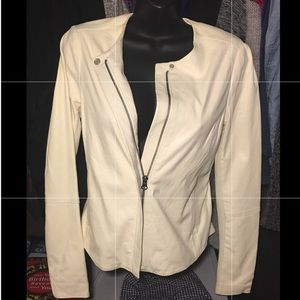 Vince 100% Calf Leather 100% Silk Jacket! Size XS