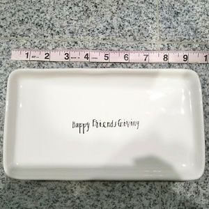 New Rae Dunn "HAPPY FRIENDSGIVING" Small Plate
