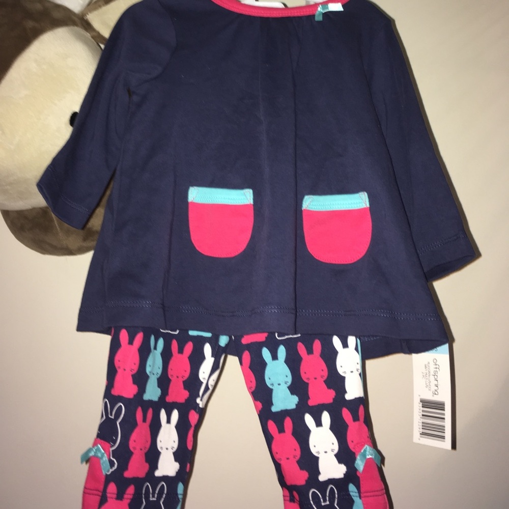 Baby outfit BNWT, bunny pants! 6months