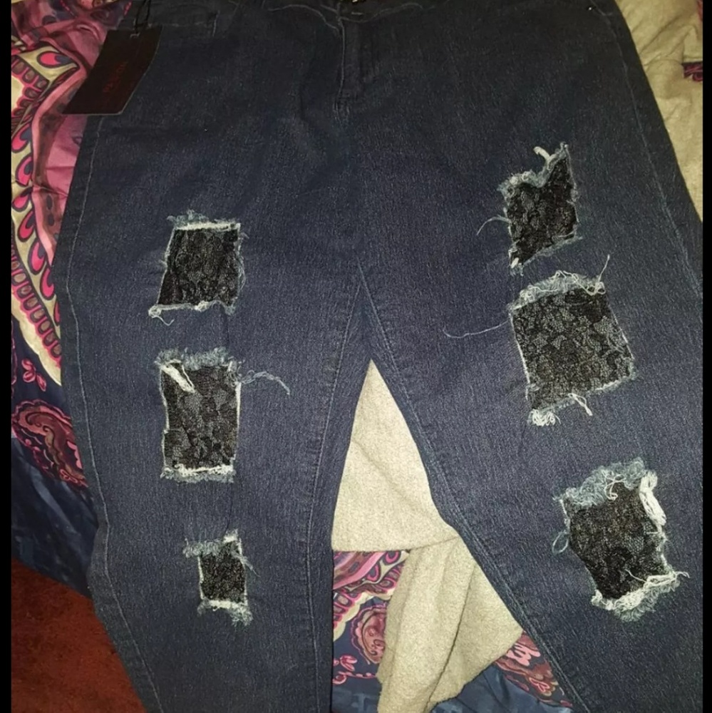 Distressed jeans