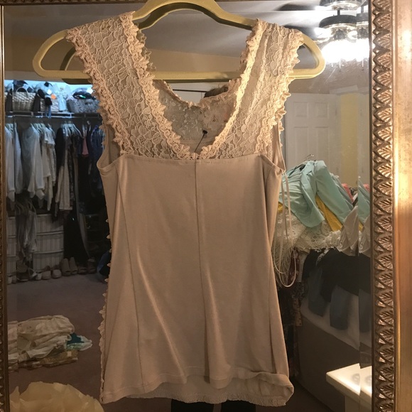 NWT Express Lace Cream Top XS - Picture 4 of 6