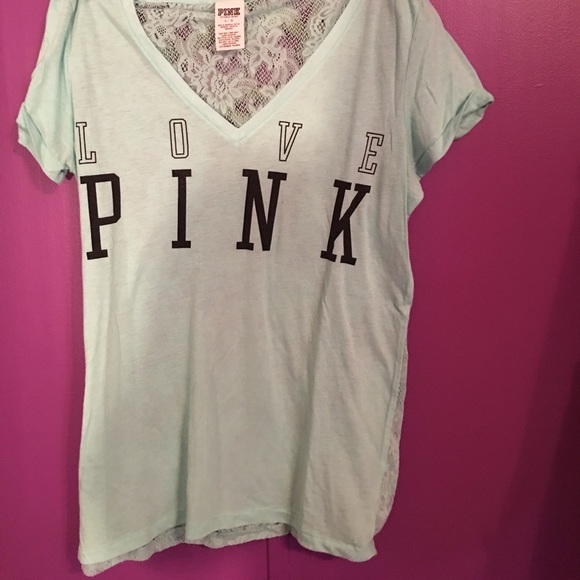 Teal "Love Pink" T-shirt - Picture 1 of 3