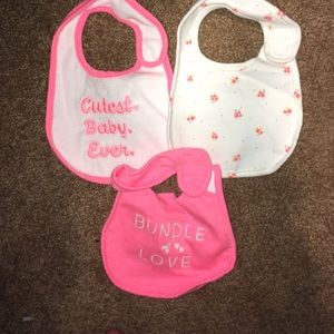 BEAUTIFUL Carter's bibs! Set of 3.