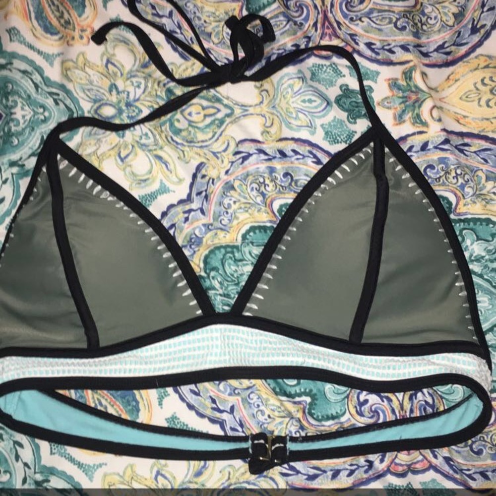 Bathing suit top and bottoms from target.