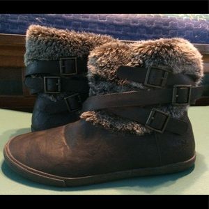 Blowfish Brown and Fur Boots