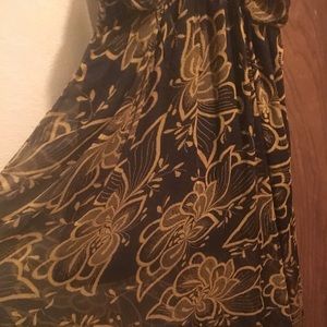 Black and gold plus size dress