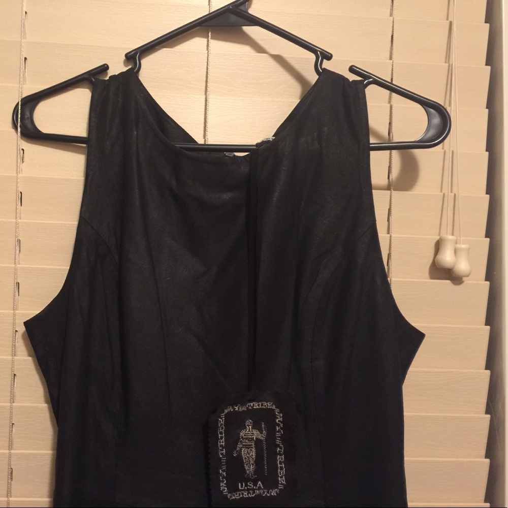 HOST PICK!!! Fine Black Leather Dress! - Picture 2 of 5