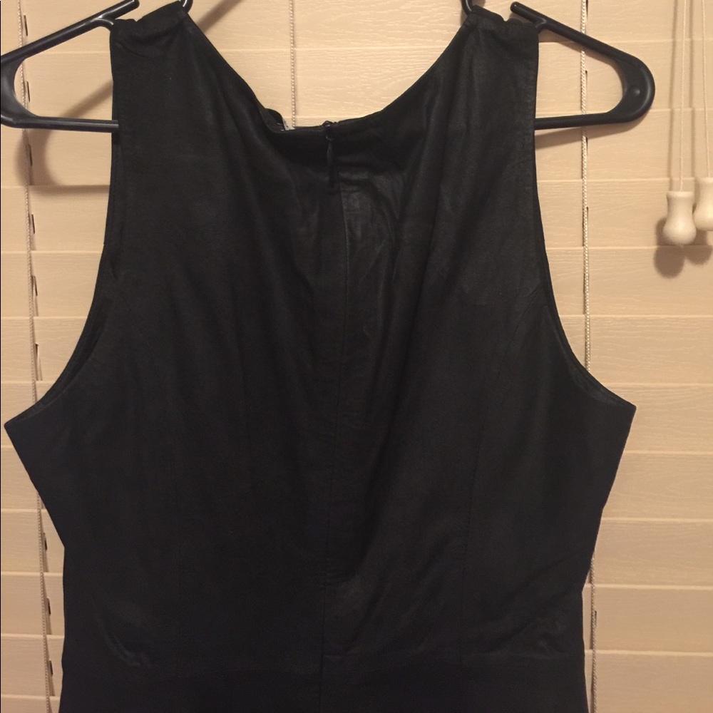 HOST PICK!!! Fine Black Leather Dress! - Picture 4 of 5