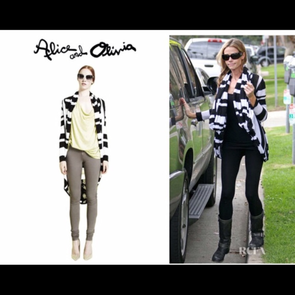 Alice& Olivia Stripped Cardigan