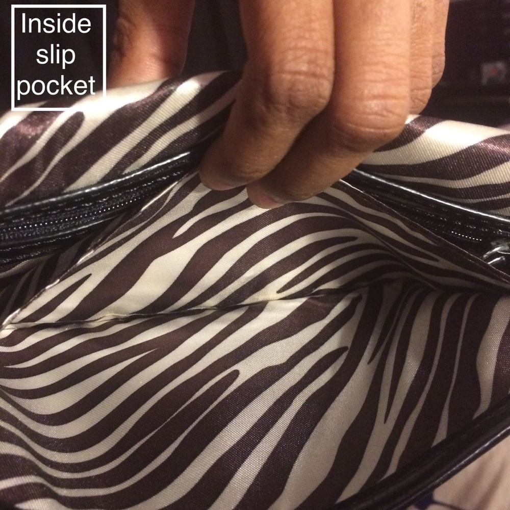 Black glossy Dana Buchman *3-in-1* purse - Picture 6 of 8