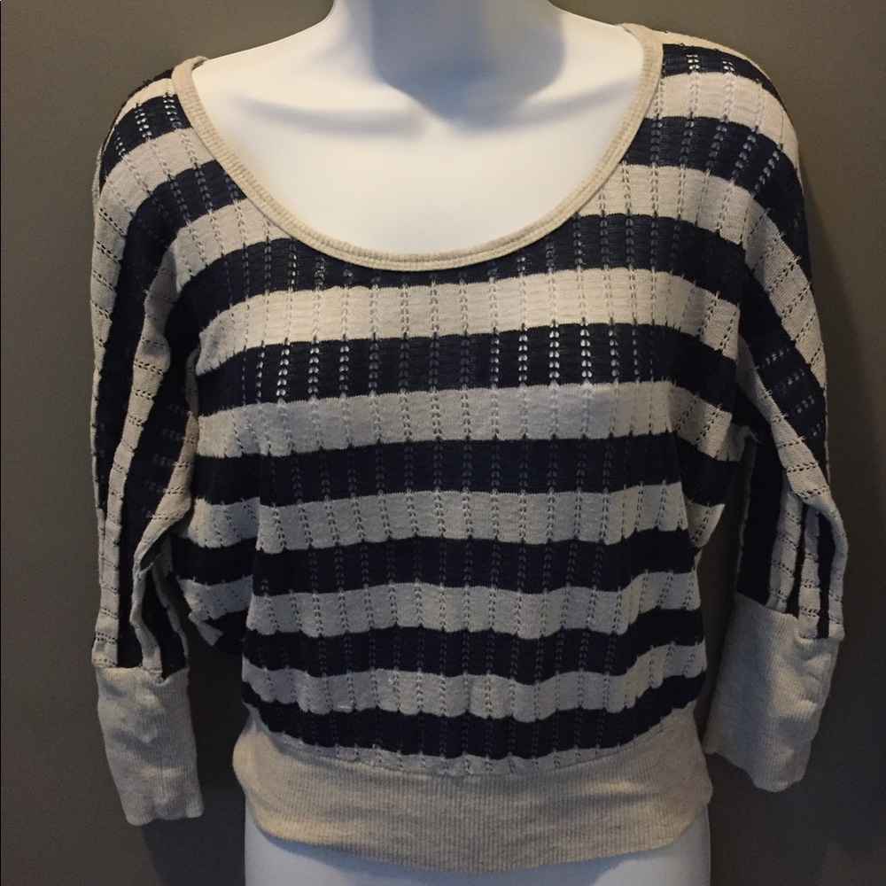 Beige and Navy sweater