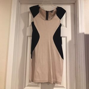 Black and Tan knee length dress