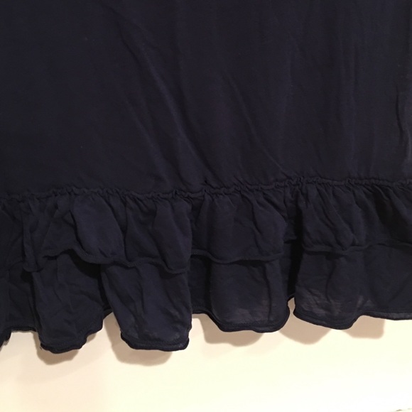 FREE Gap navy ruffle hem knit top size s xs - Picture 2 of 5