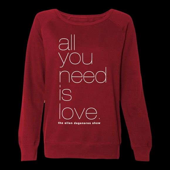 Ellen Degeneres Show 'Ellen Shop' Tops - ELLEN SHOP *nwt* 2XL XL 'All You Need is Love' 2X