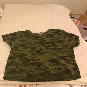 Army crop top