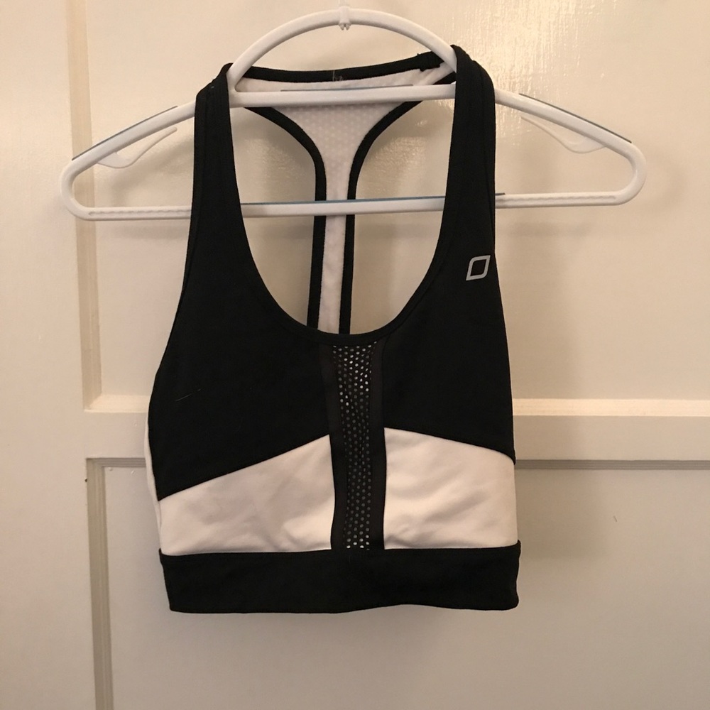Lorna Jane black and white sports bra
