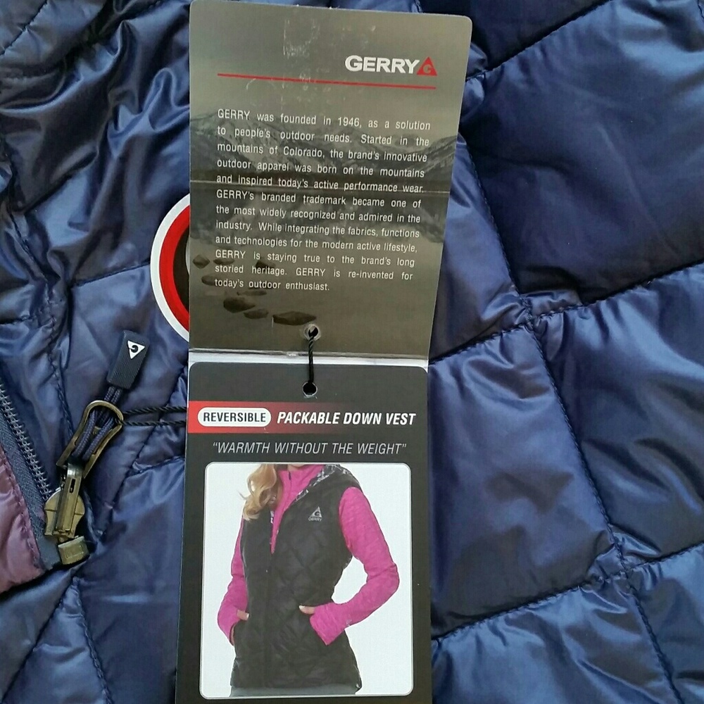 Gerry Brand Reversible Down Vest NWT - Picture 6 of 8