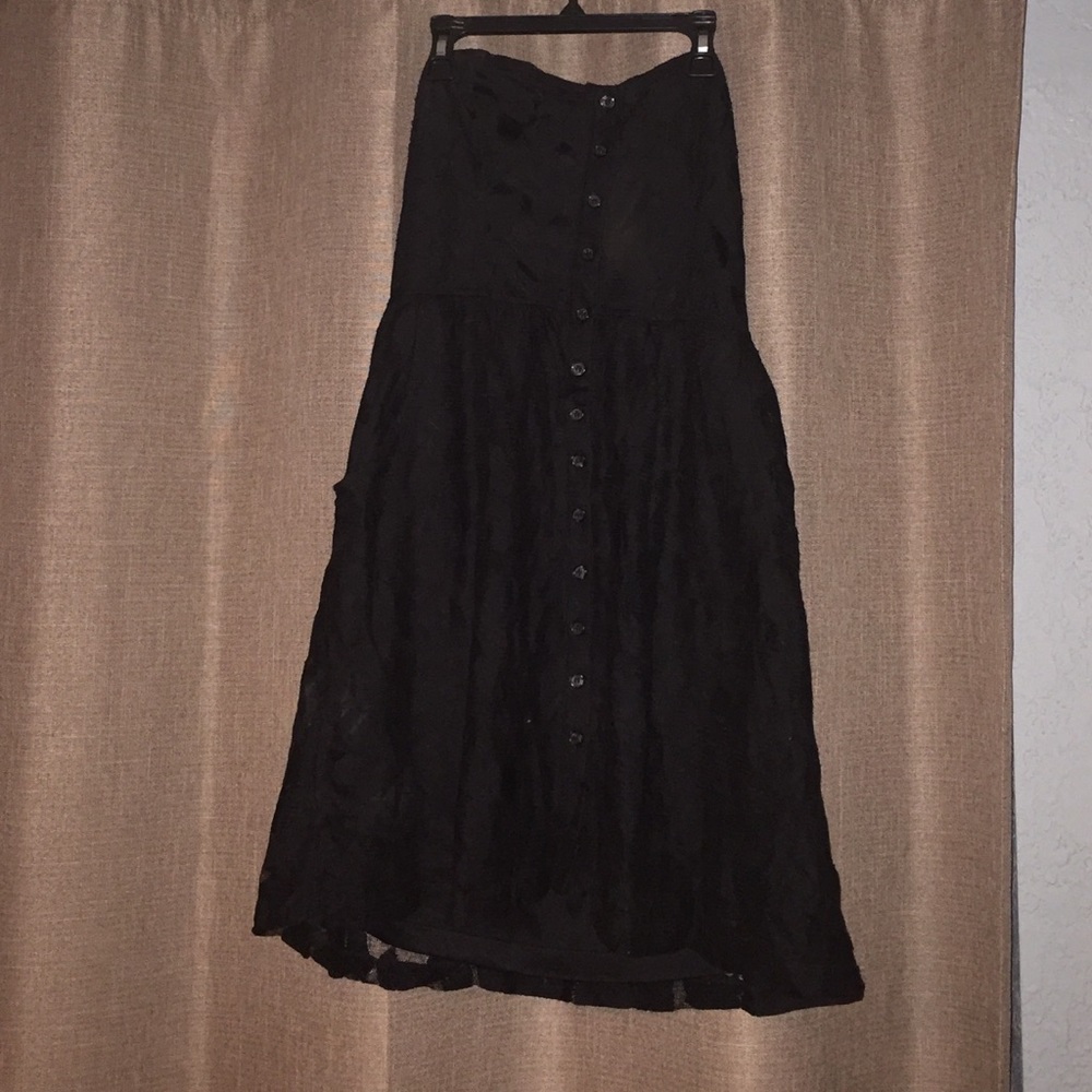 Black lace Strapless dress
