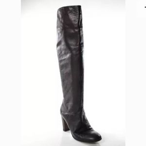 HAND MADE, ITALIAN LEATHER KNEE HIGH BOOTS SZ 9