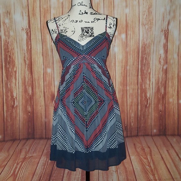 American Eagle Outfitters Navy printed dress - Picture 1 of 3
