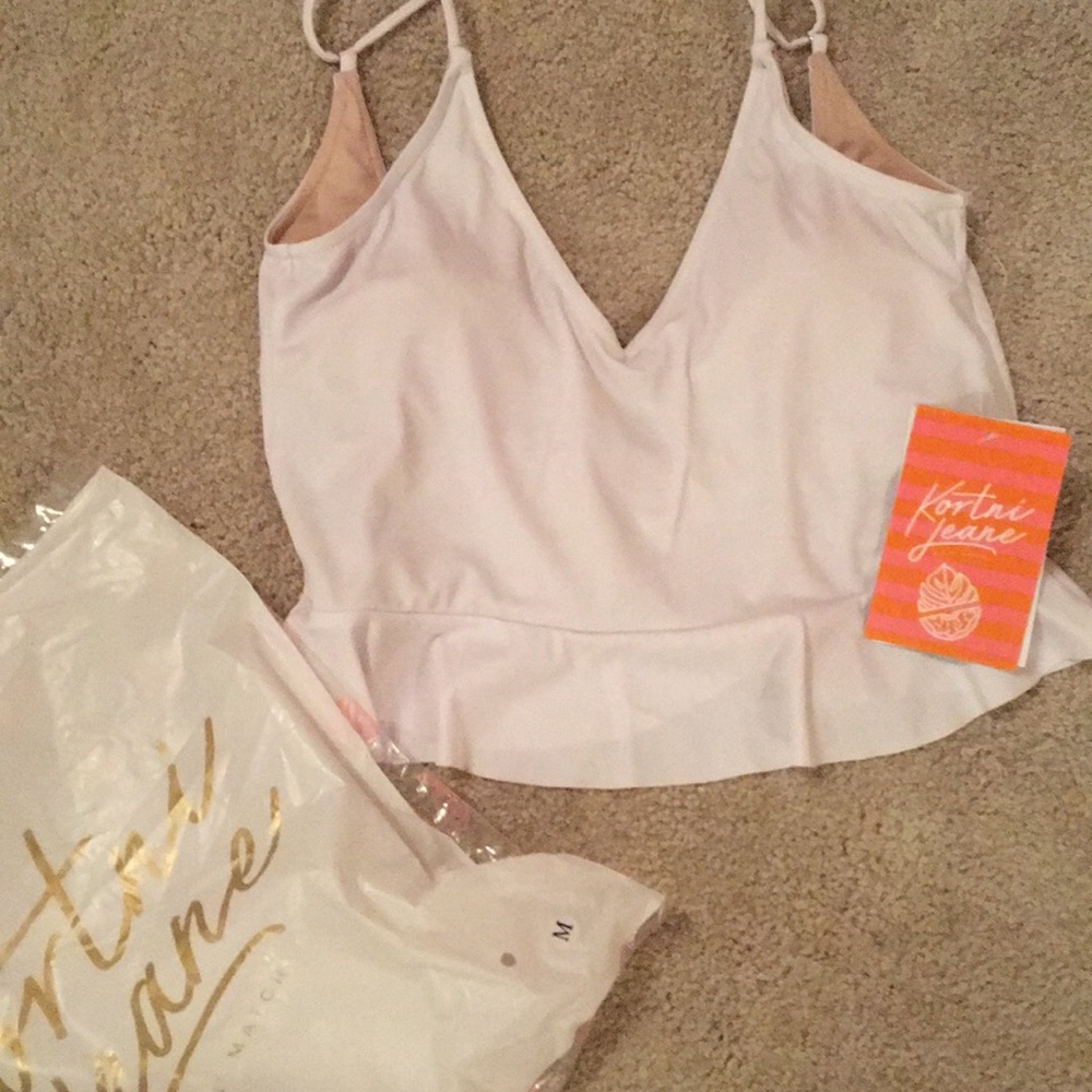 KJ White Scoopback Top