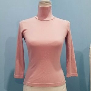 Banana Republic pink turtleneck 3/4 sleeves