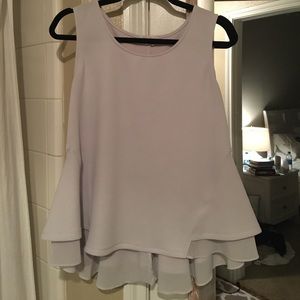 White Peplum Top