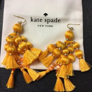 Kate Spade Earrings Yellow Tassels