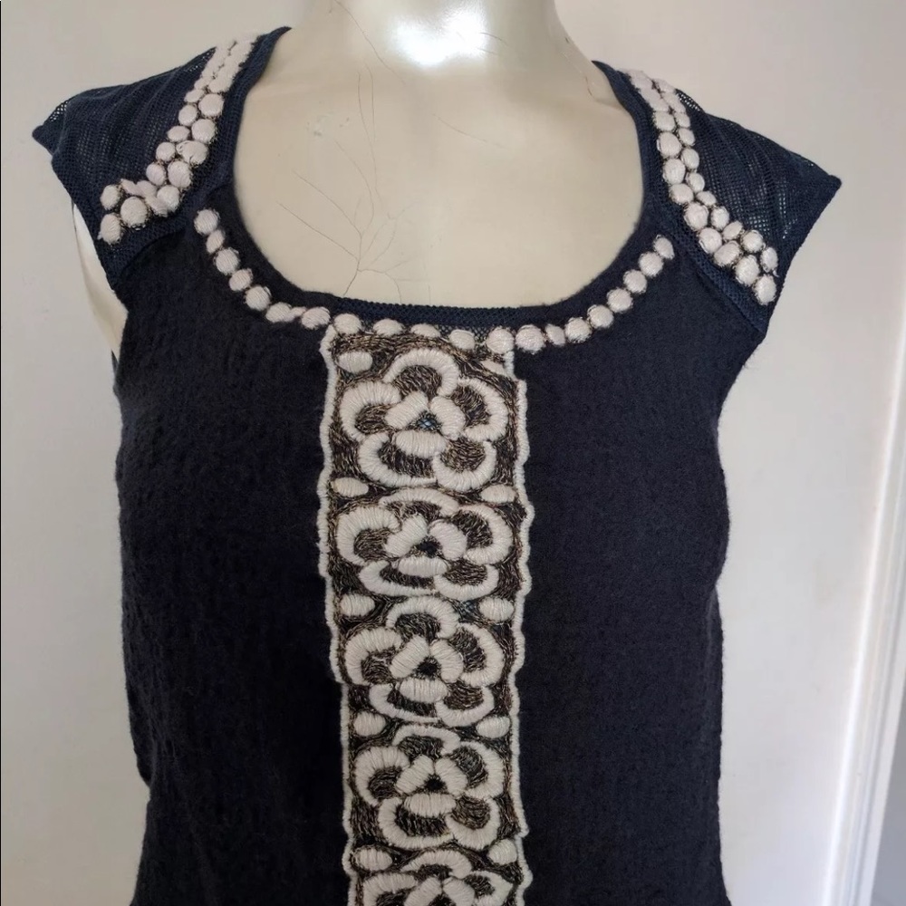 Anthropologie Deletta Navy Blue Small Shirt 👚