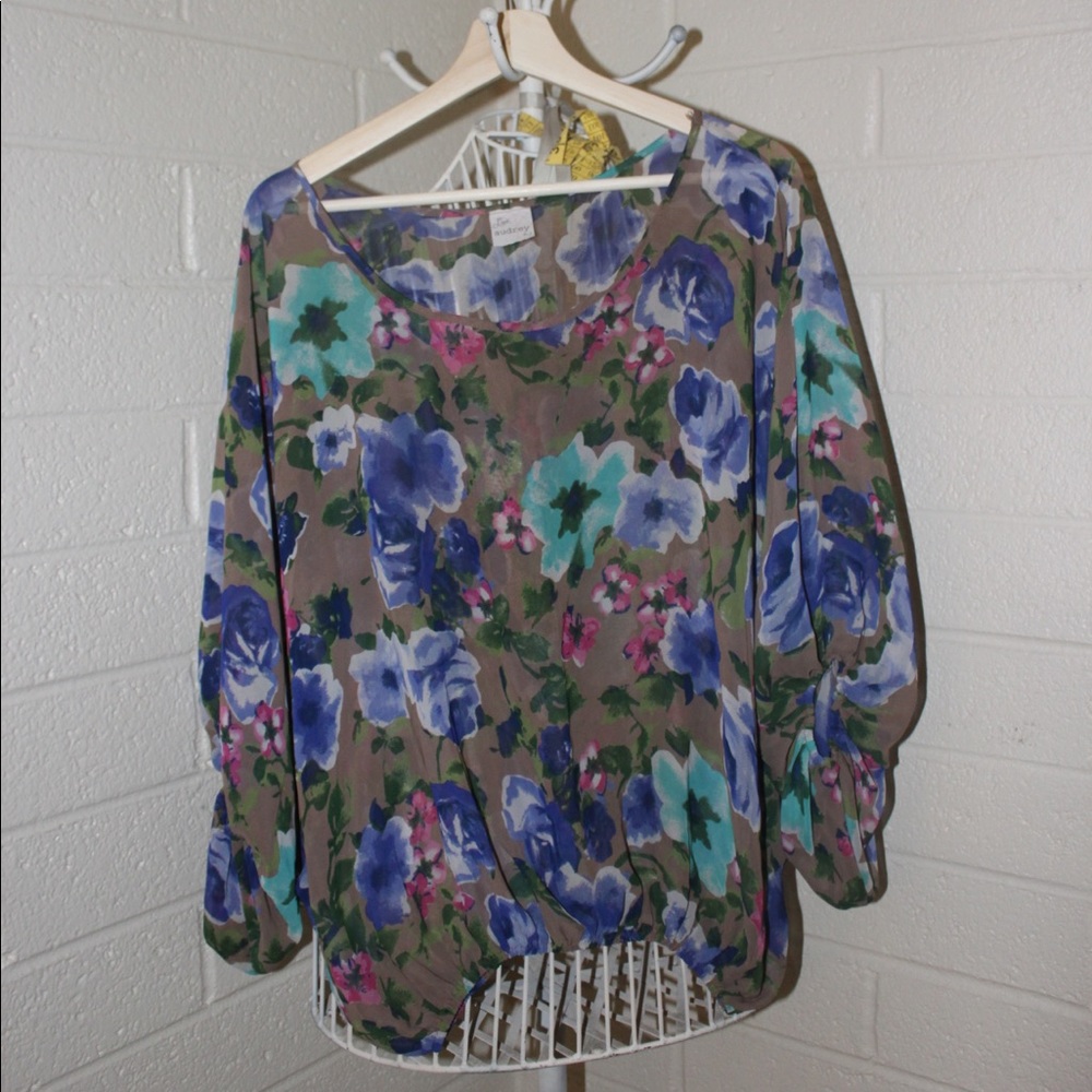 Sheer floral top