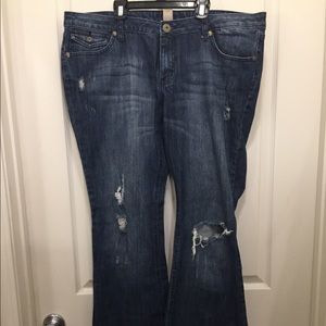 Destructed Arizona Jeans Plus Size 19 EUC