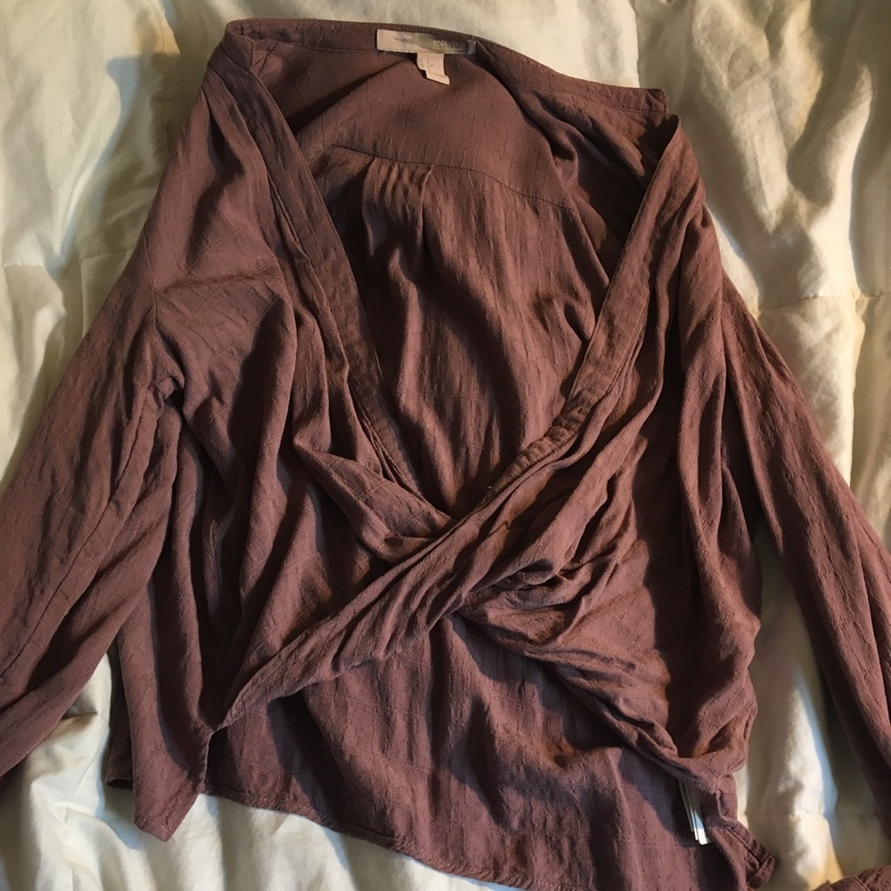 Mauve low cut blouse