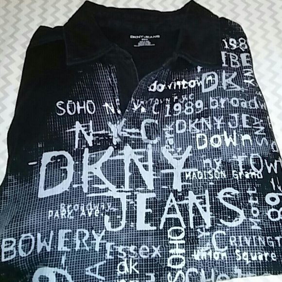 DKNY Jeans M Designer Polo - Picture 2 of 5