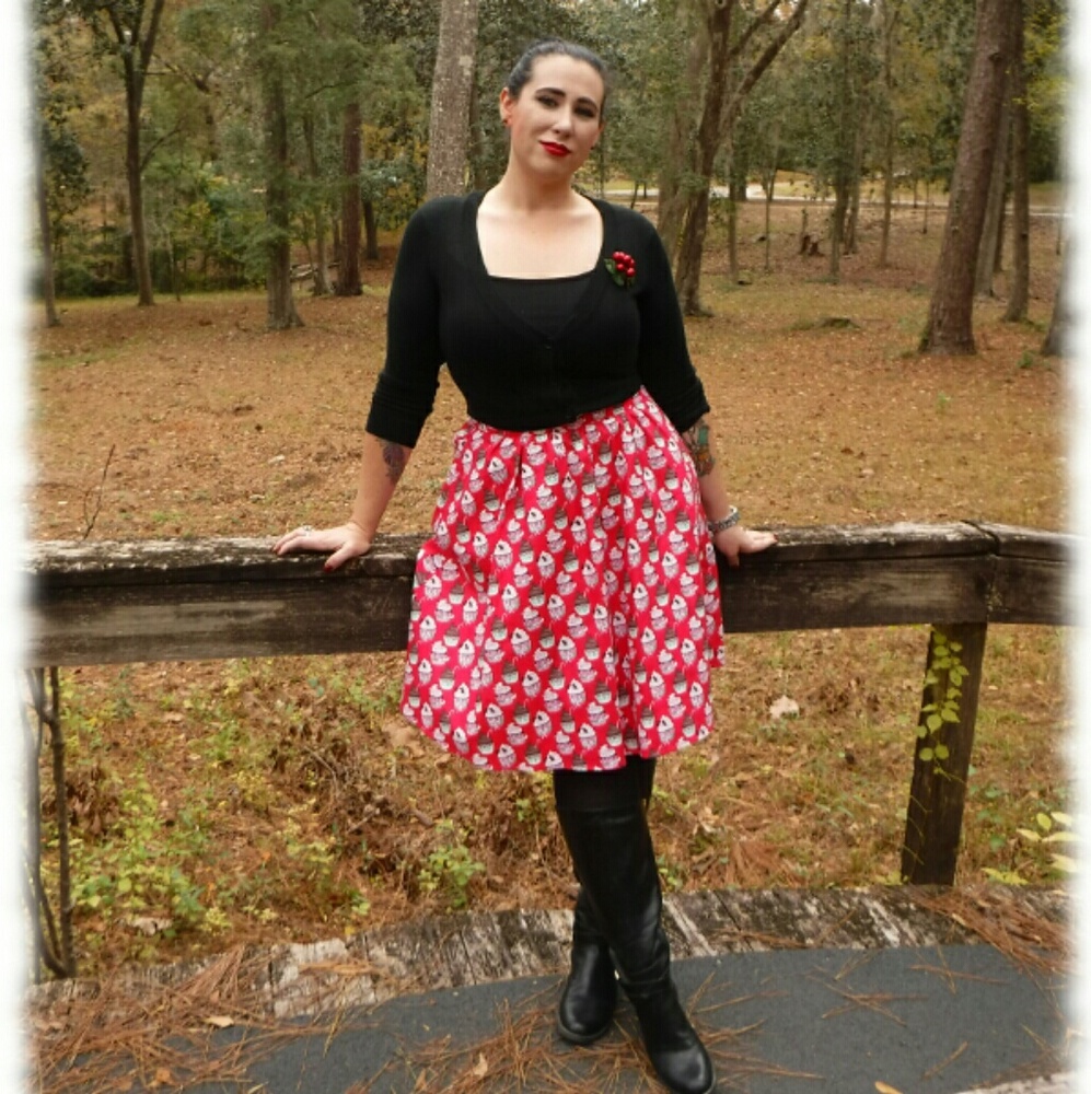 ModCloth Christmas Cupcake Skirt