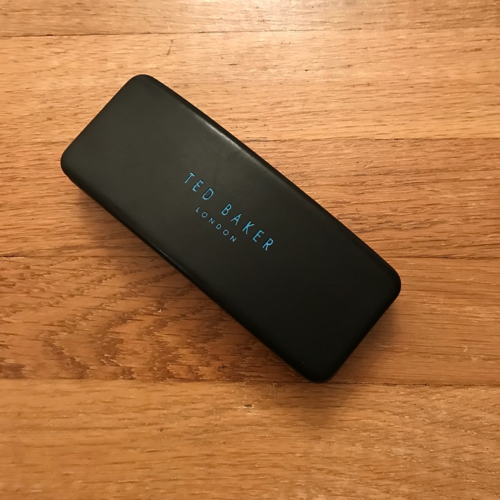 Ted Baker eyeglass case with cleaning cloth