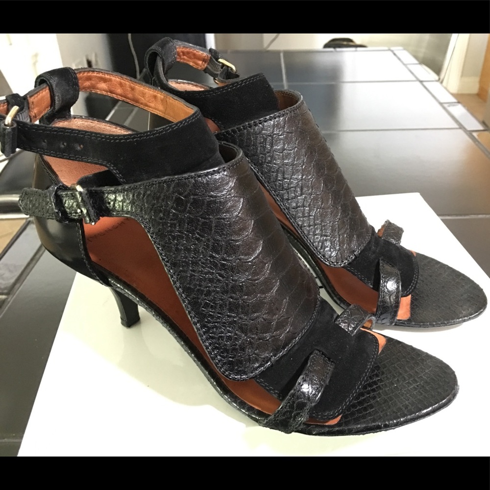 Black Leather/Suede Givenchy Heels