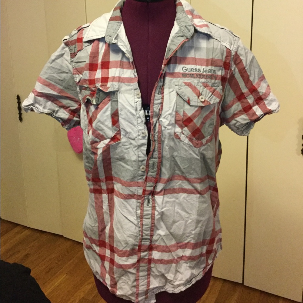 Button down plaid/strip