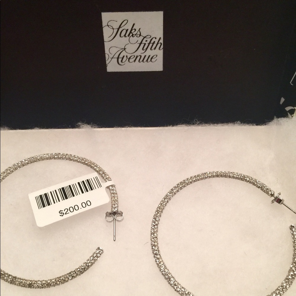 Sparkly Hoop Earrings Saks 5th Ave