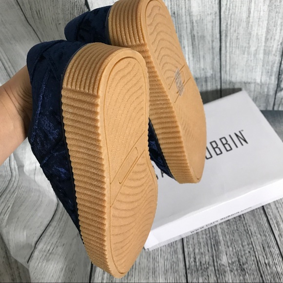 Velvet Chunky Heels Sneakers - Picture 6 of 8