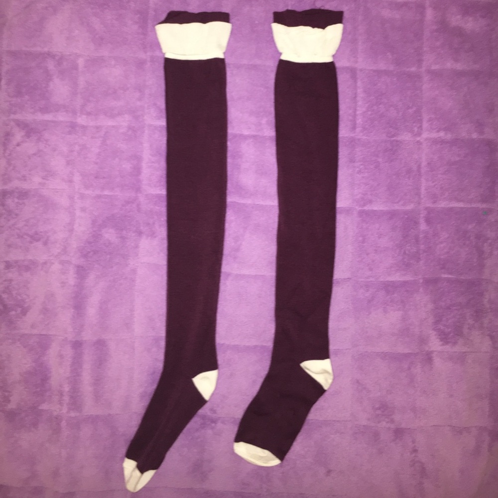 ❌❌ SOLD ❌❌ BETHANY MOTA MAROON KNEE HIGH SOCKS