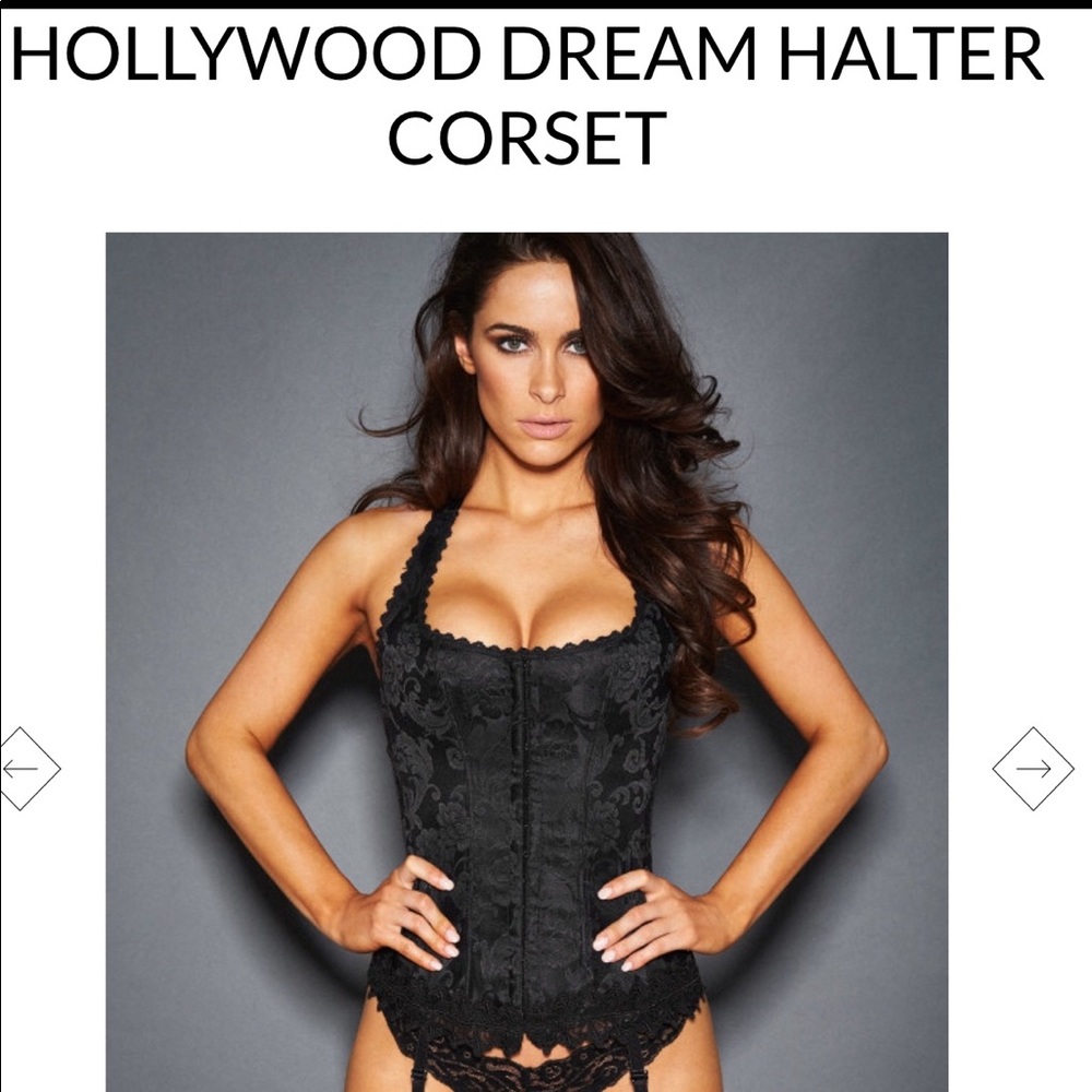 Fredrick's of Hollywood Black Dream Halter Corset
