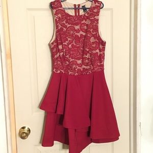 Burgundy Skater Dress